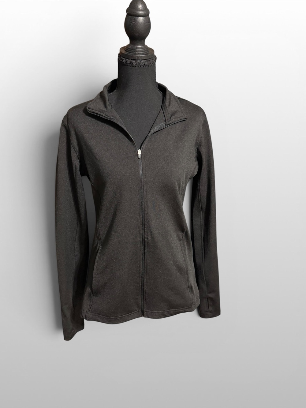LEG3ND Black Full Zip Performance Athletic Jacket Medium